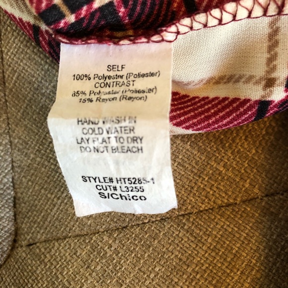 Le Lis Plaid Top Size Small - Picture 6 of 6